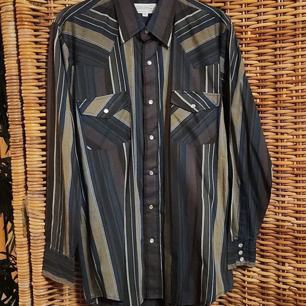 Vintage Sheplers Western Shirt Pearl Buttons M